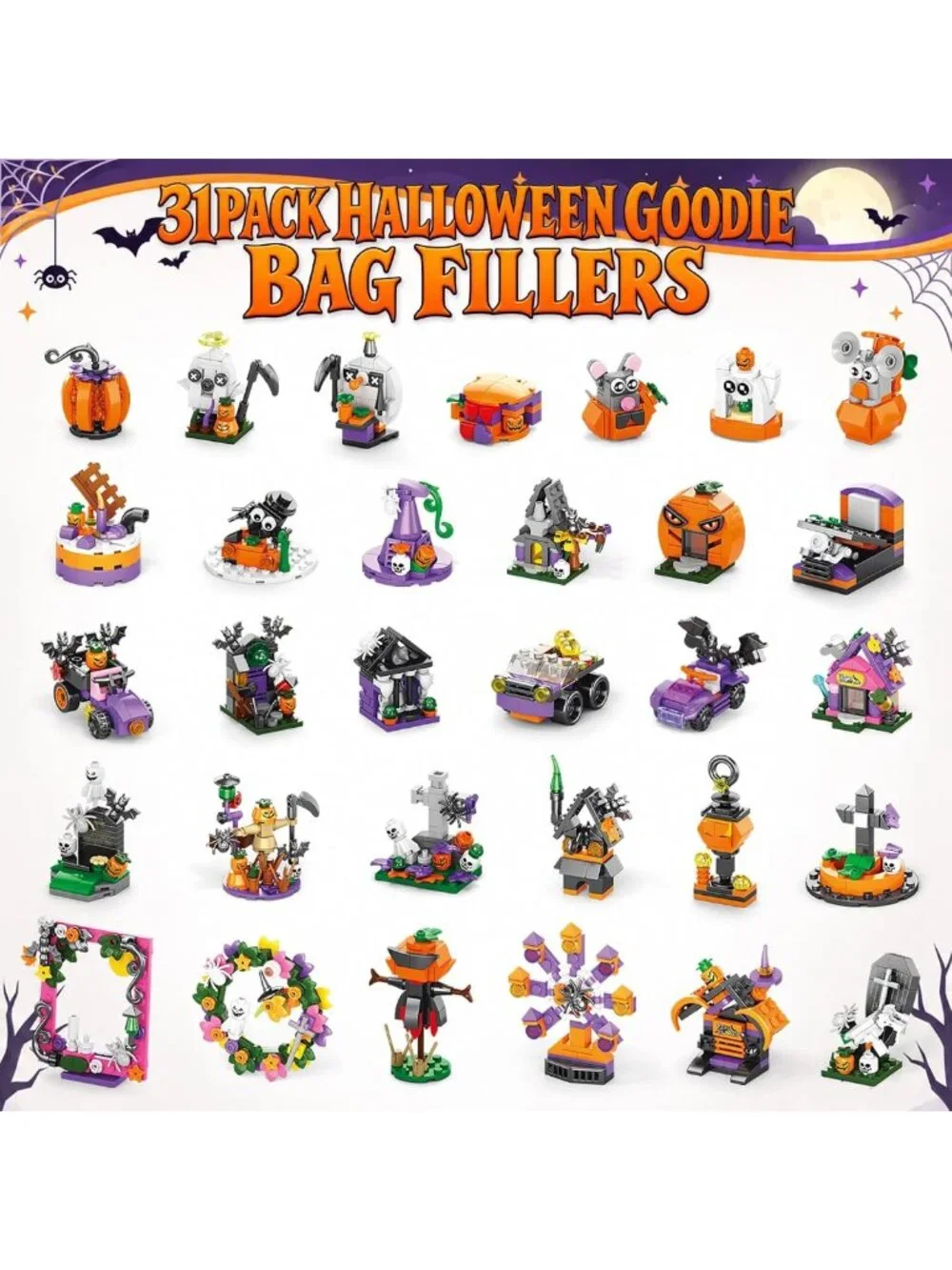 31-Day Halloween Advent Calendar 2026 | Building Blocks Set for Teens & Kids